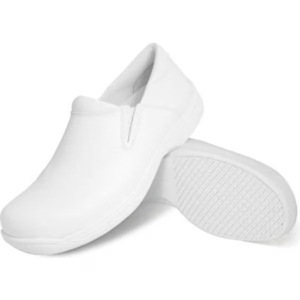 Genuine Grip® Men's Slip-on Shoes, Size 9M, White, Lfc, Llc, Mfr#: 4705-9M